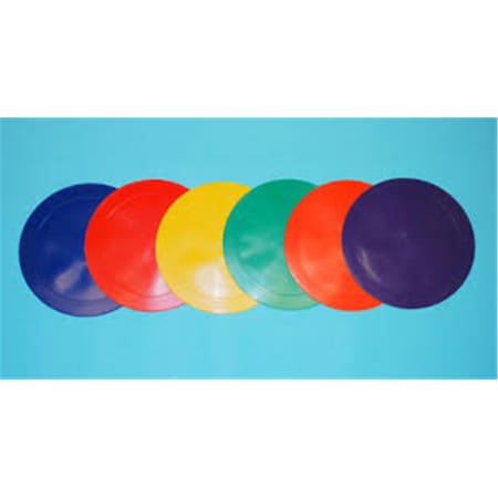 Everrich Industries 9 in. Round Mats, Set of 12 - Red EVB-0011-4
